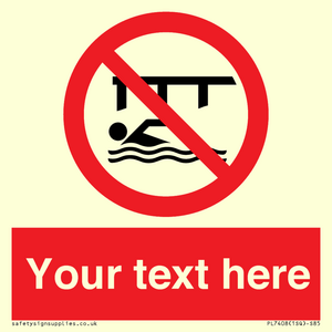 Custom Do not swim in the vicinity of piers